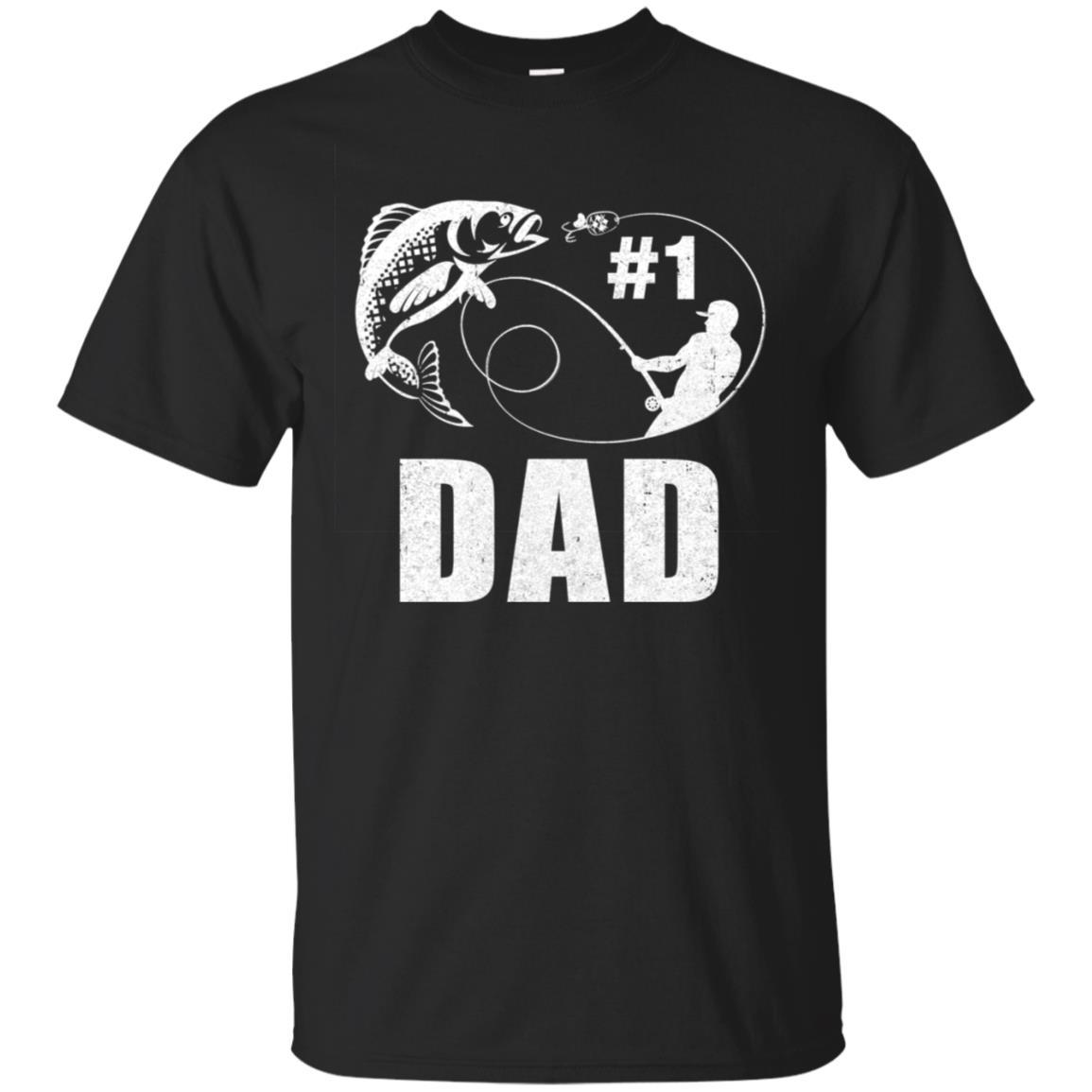 #1 Dad Fishing Fisherman Best Fathers Day Gift-T-Shirt & Hoodie-Classic T-Shirt-Black
