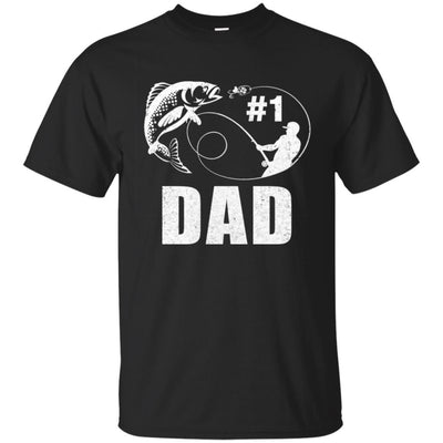 #1 Dad Fishing Fisherman Best Fathers Day Gift-T-Shirt & Hoodie-Classic T-Shirt-Black