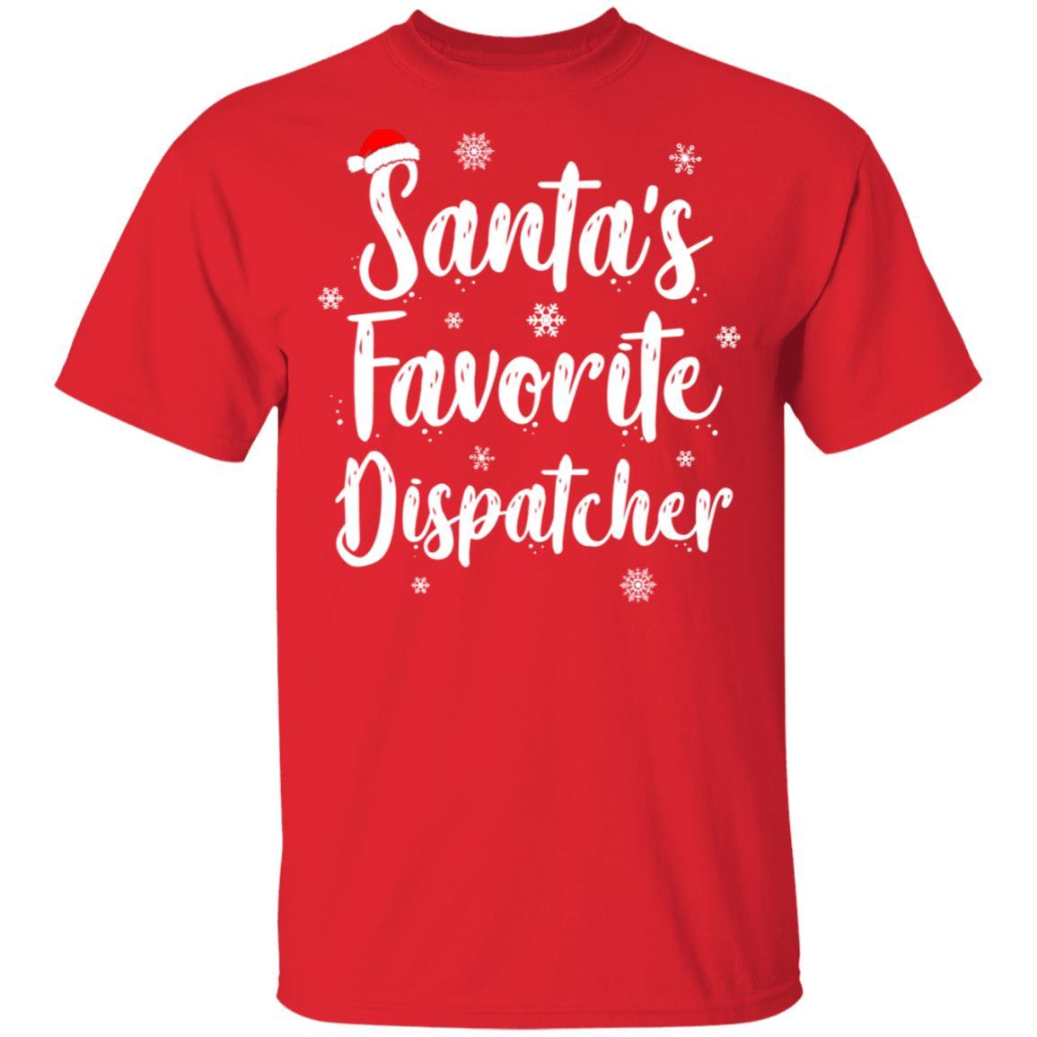 Santa's Favorite Dispatcher Perfect Christmas Gift-T-Shirt & Sweatshirt-Classic T-Shirt-Red