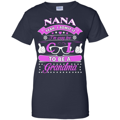 I Admit It I'm Way Too Cool To Be A Grandma-T-Shirt & Hoodie-Women's T-Shirt-Navy