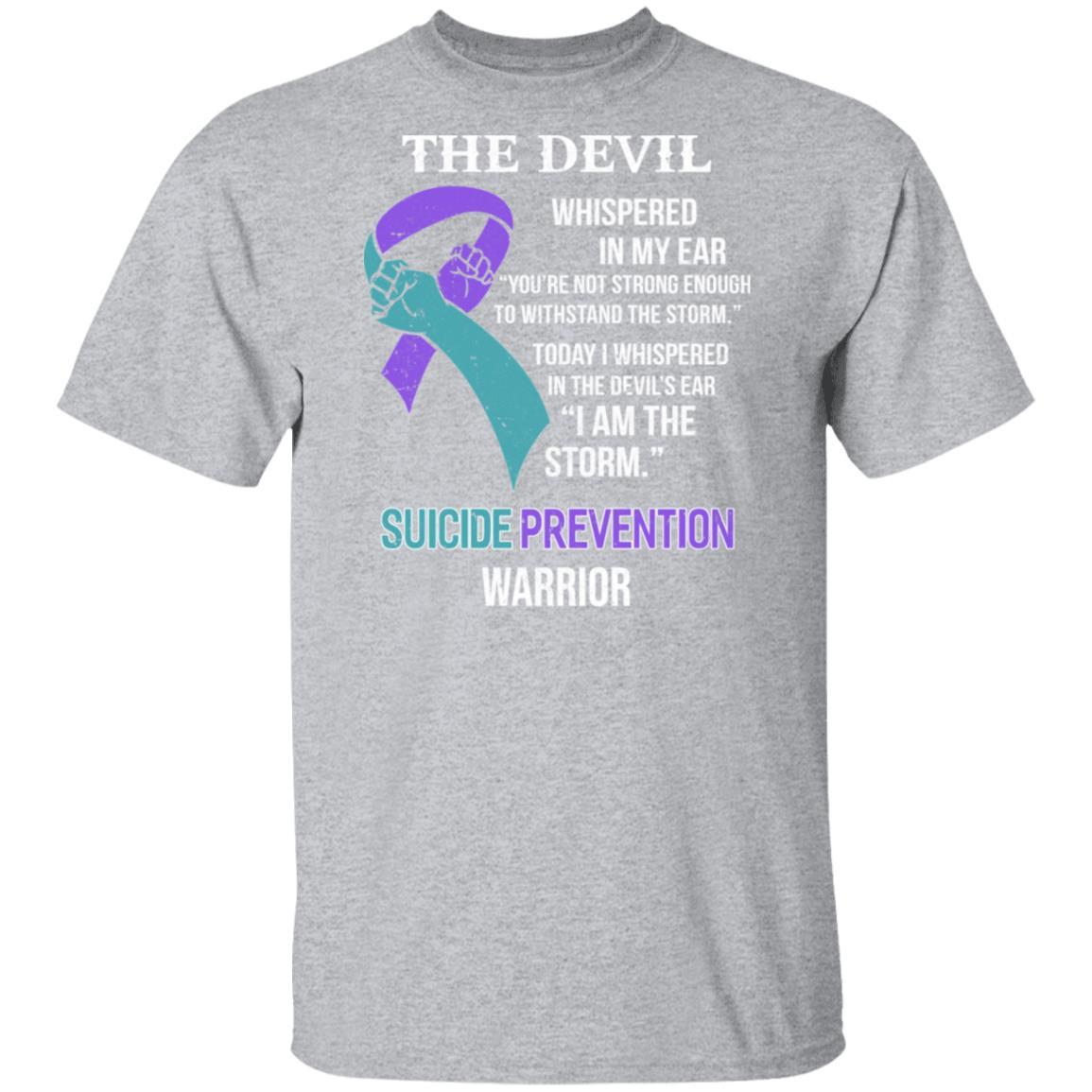 I Am The Storm Support Suicide Prevention Awareness-T-Shirt & Hoodie-Classic T-Shirt-Sport Grey