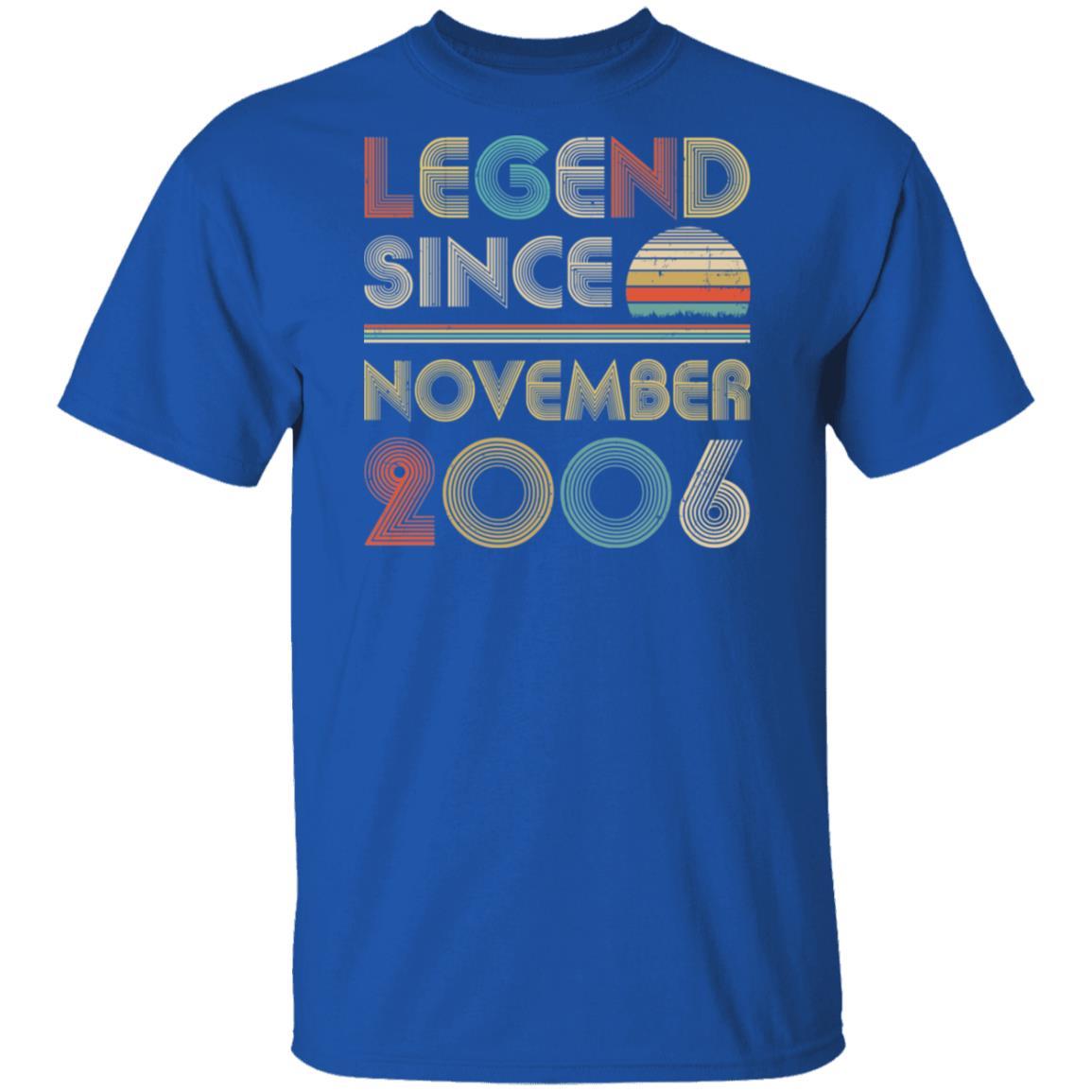 Legend Since November 2006 Vintage 15th Birthday Gifts-T-Shirt & Hoodie-Classic T-Shirt-Royal