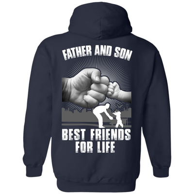 Father And Son Best Friends For Life-T-Shirt & Hoodie-Pullover Hoodie-Navy