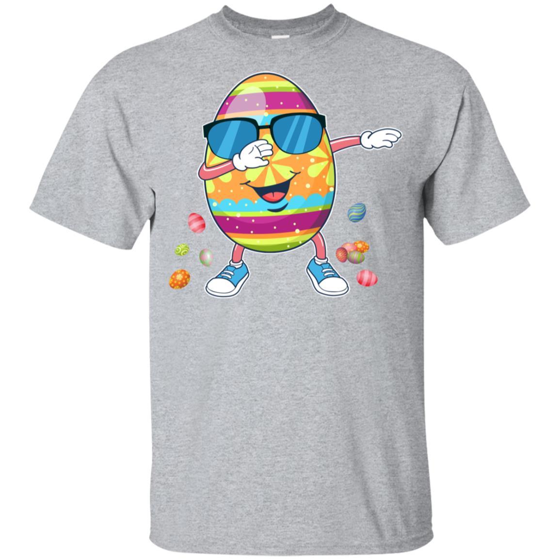 Easter Funny Birthday Dabbing Egg Gift Kids Youth-Youth Shirt-Youth T-Shirt-Sport Grey
