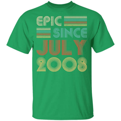 Epic Since July 2008 Vintage 13th Birthday Gifts Youth-Youth Shirt-Youth T-Shirt-Irish Green