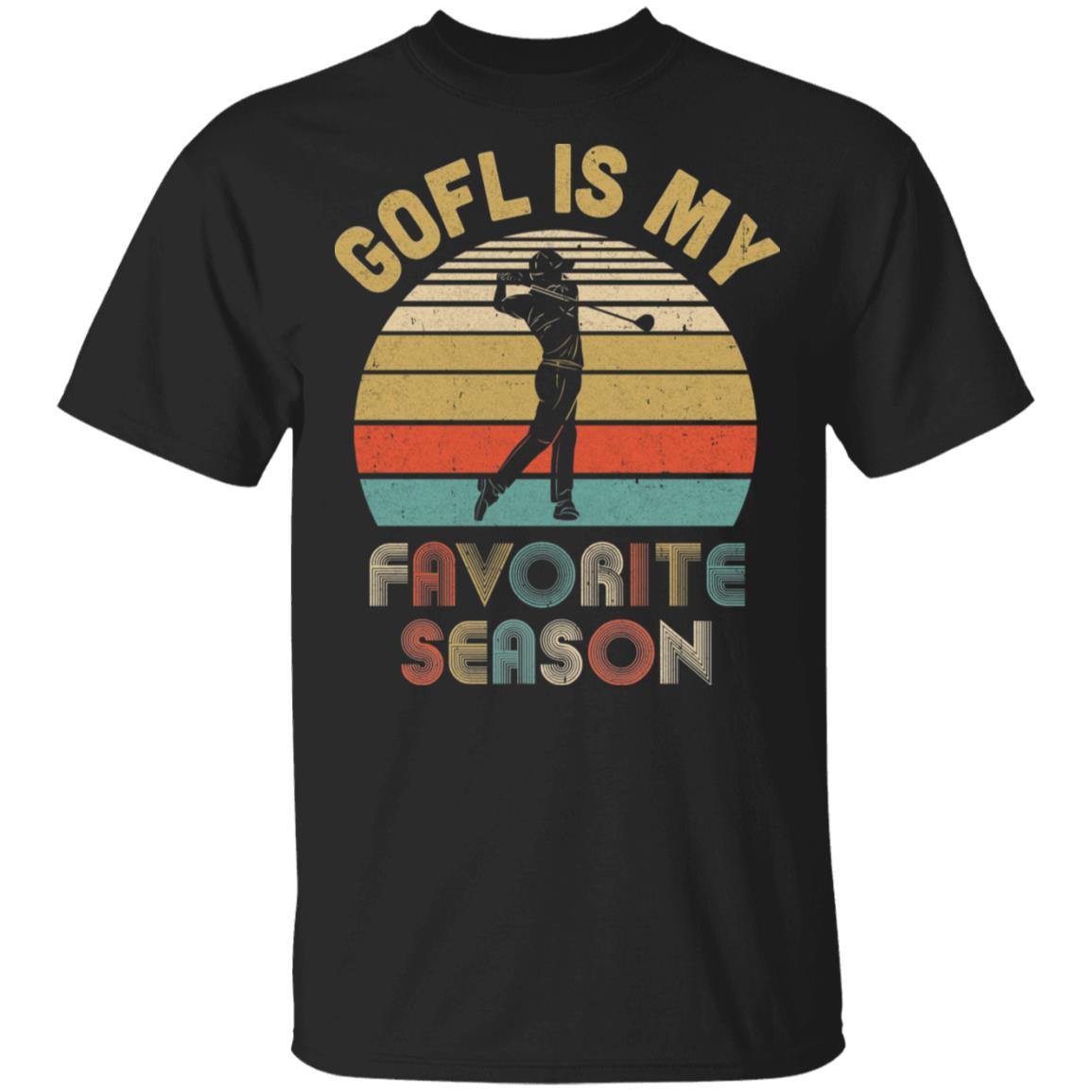 Gofl Is My Favorite Season Vintage-T-Shirt & Hoodie-Classic T-Shirt-Black