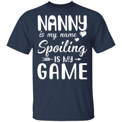 Nanny Is My Name Spoiling Is My Game Funny Mothers Day-T-Shirt & Tank Top-Classic T-Shirt-Navy