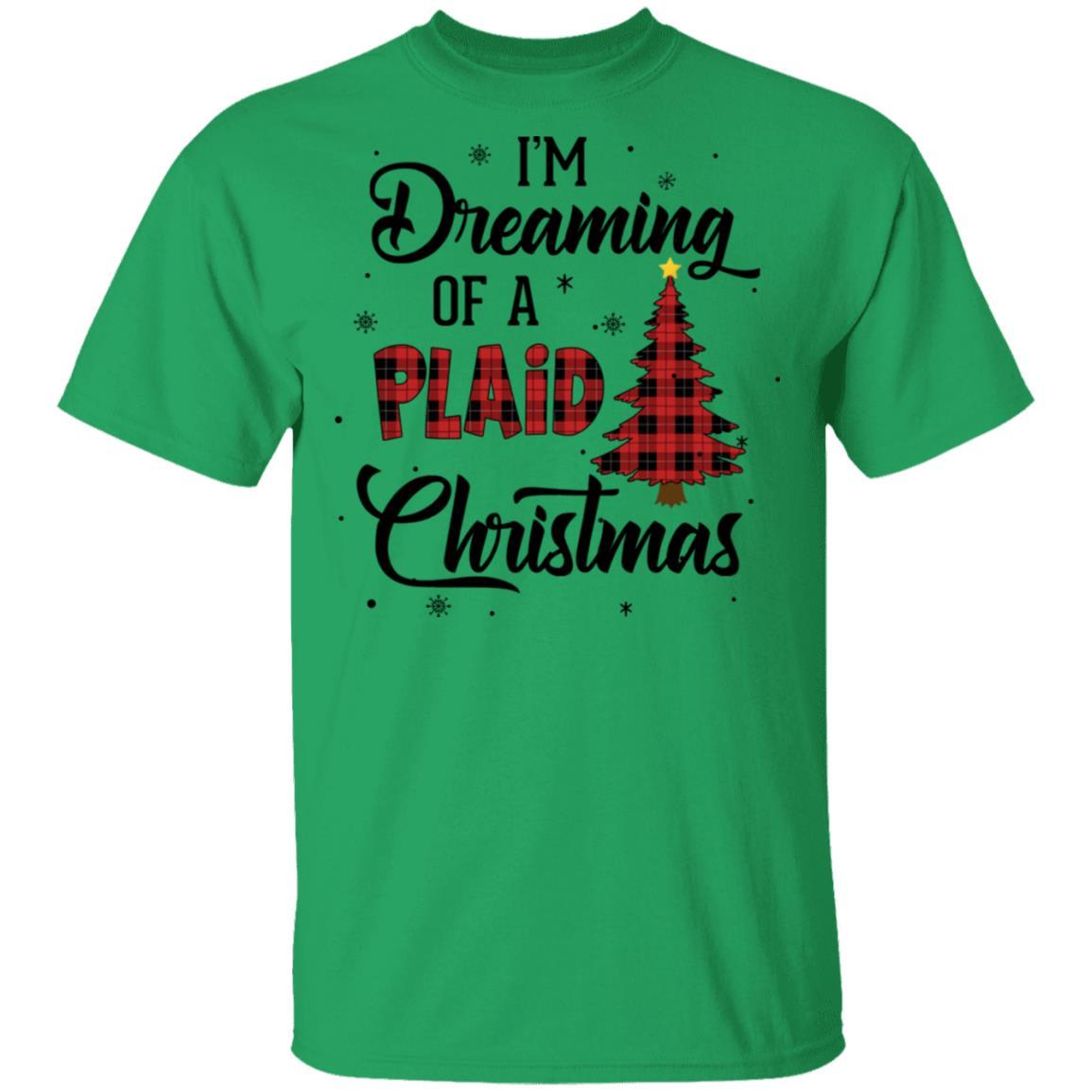 I'm Dreaming Of A Plaid Christmas Xmas Buffalo Plaid-T-Shirt & Sweatshirt-Classic T-Shirt-Irish Green