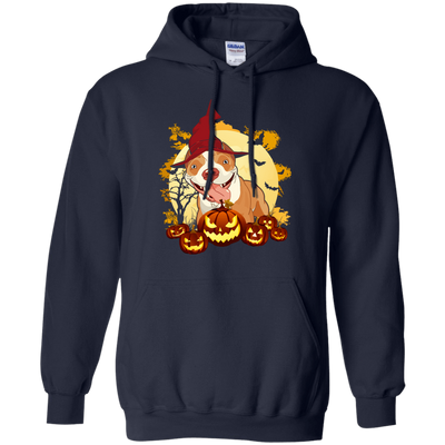 Pitbull Halloween Pumpkin-T-Shirt & Hoodie-Pullover Hoodie-Navy