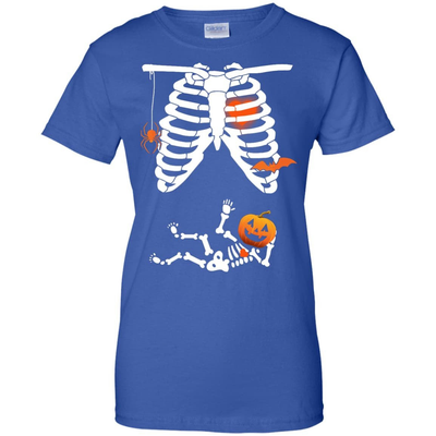 Halloween Baby Skeleton Maternity-T-Shirt & Hoodie-Women's T-Shirt-Royal
