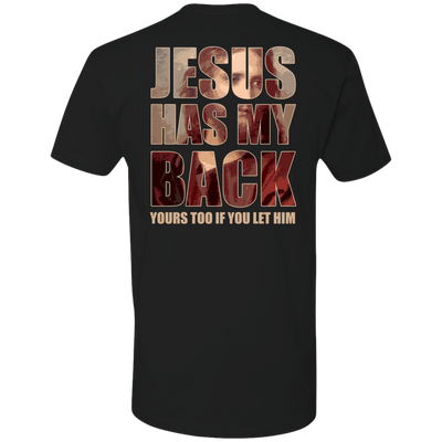 Jesus Has My Back-T-Shirt & Hoodie-Premium T-Shirt-Black