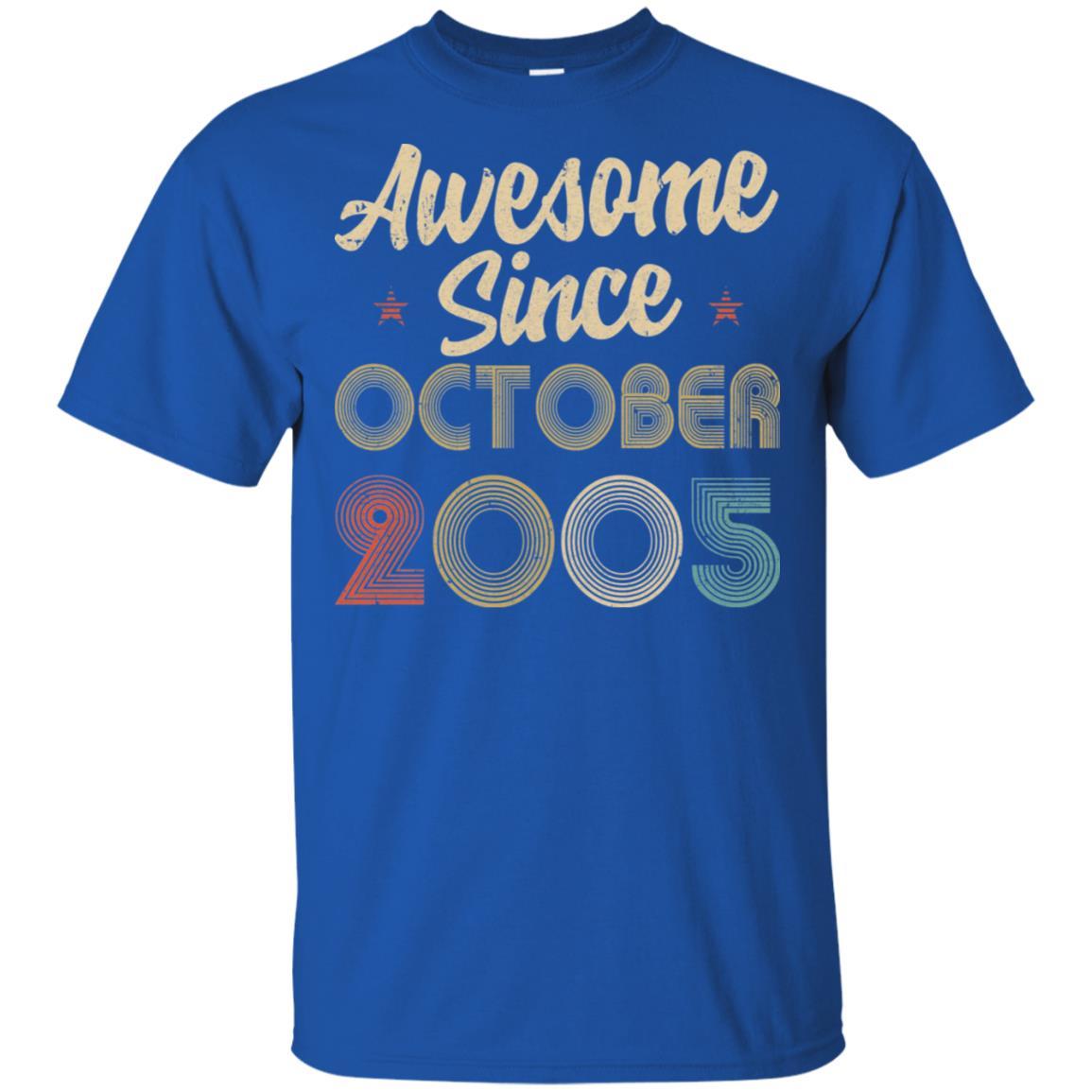 Awesome Since October 2005 Vintage 16th Birthday Gifts-T-Shirt & Hoodie-Classic T-Shirt-Royal