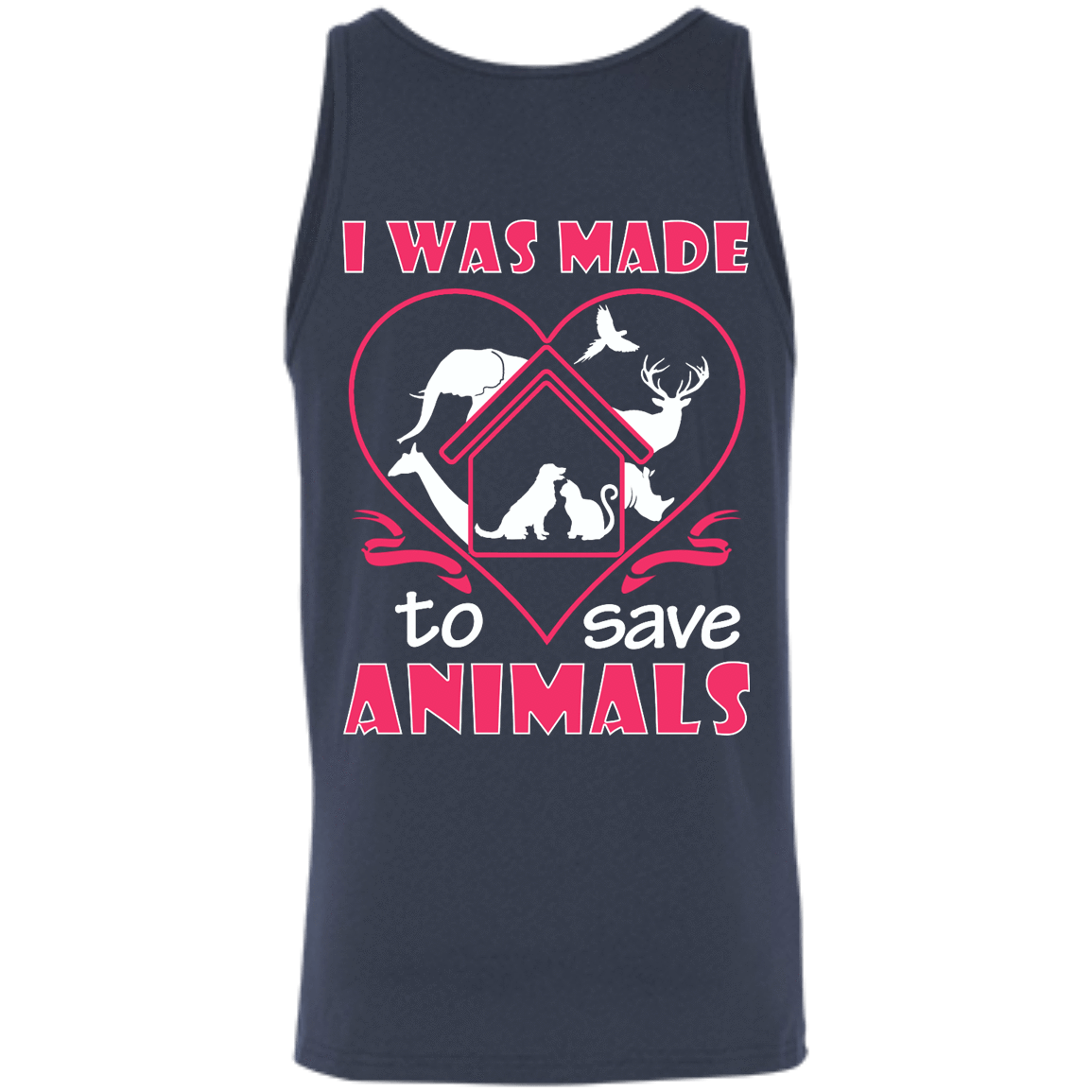 I Was Made To Save Animals-T-Shirt & Hoodie-Unisex Tank-Navy