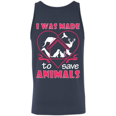 I Was Made To Save Animals-T-Shirt & Hoodie-Unisex Tank-Navy