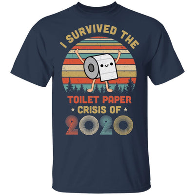 I Survived The Toilet Paper Crisis Of 2020 Vintage-T-Shirt & Hoodie-Classic T-Shirt-Navy