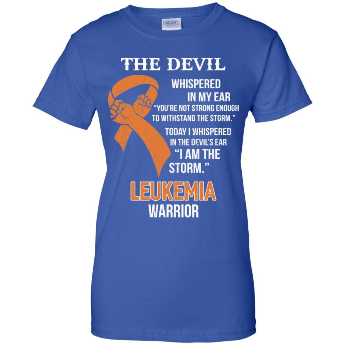 I Am The Storm Support Leukemia Awareness Warrior Gift-T-Shirt & Hoodie-Women's T-Shirt-Royal