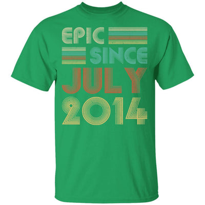 Epic Since July 2014 Vintage 7th Birthday Gifts Youth-Youth Shirt-Youth T-Shirt-Irish Green