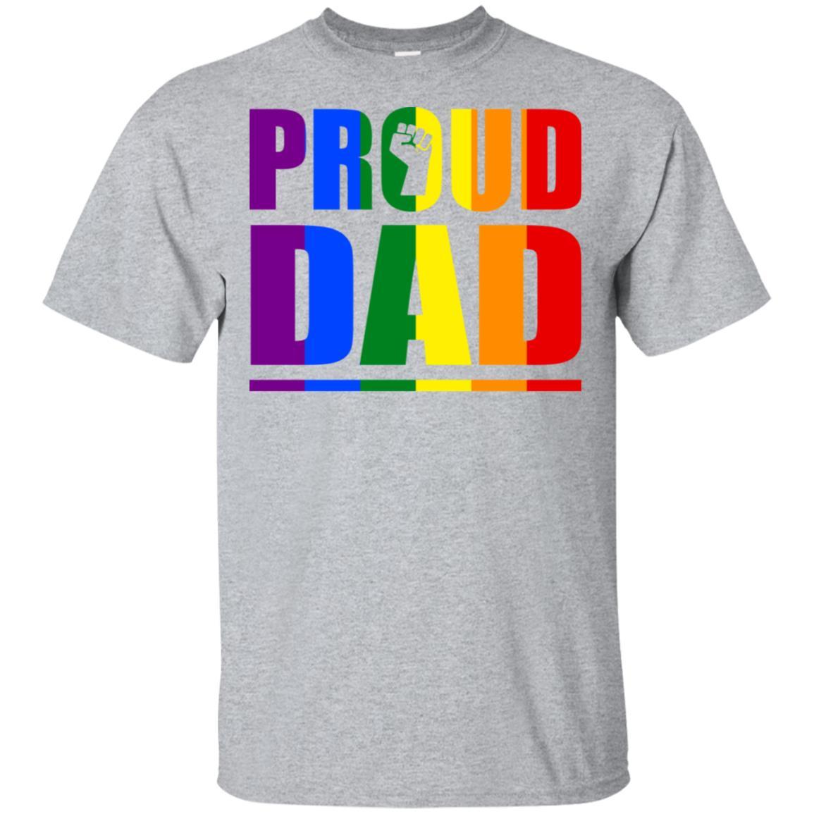 Proud Dad Gay Pride Month LGBT-T-Shirt & Hoodie-Classic T-Shirt-Sport Grey