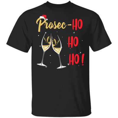 Prosec Ho Ho Ho Funny Wine Lover Christmas Gift For Women-T-Shirt & Sweatshirt-Classic T-Shirt-Black