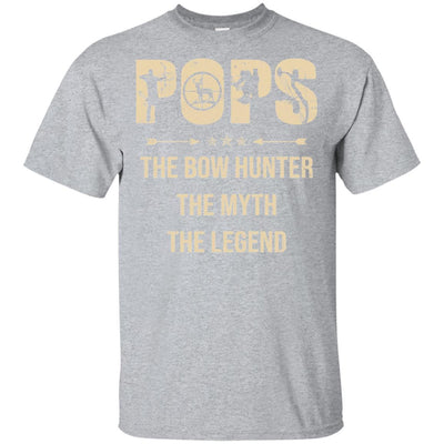 Pops The Bow Hunter The Myth The Legend Funny Hunting-T-Shirt & Hoodie-Classic T-Shirt-Sport Grey