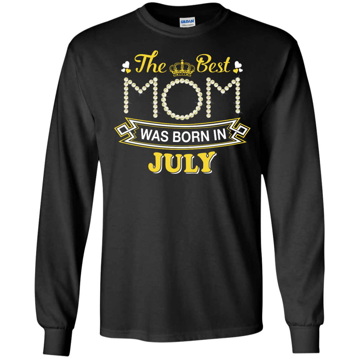 The Best Mom Was Born In July-T-Shirt & Hoodie-Long Sleeve T-Shirt-Black