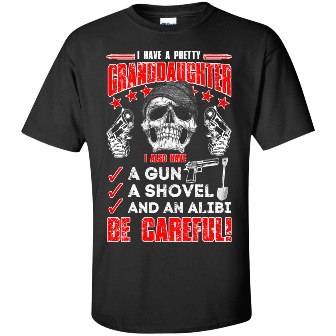 I HAVE A PRETTY GRANDDAUGHTER-T-Shirt & Hoodie-Classic T-Shirt-Black
