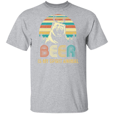 Beer Is My Spirit Animal Vintage Bear Lover Gifts-T-Shirt & Hoodie-Classic T-Shirt-Sport Grey