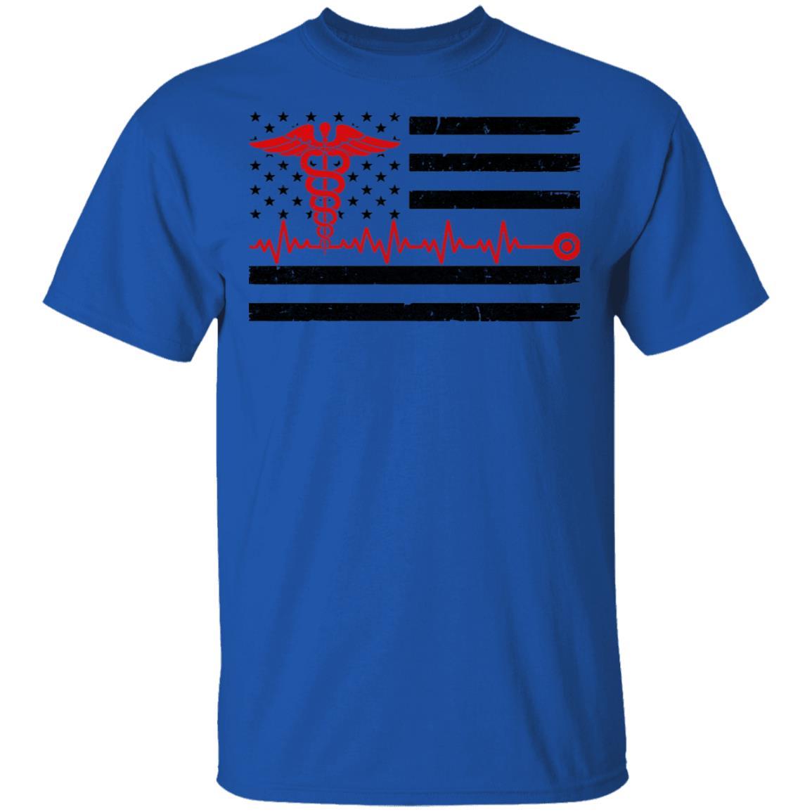 Patriot Apparel Nurse Thin Red Line Nursing Flag-T-Shirt & Hoodie-Classic T-Shirt-Royal
