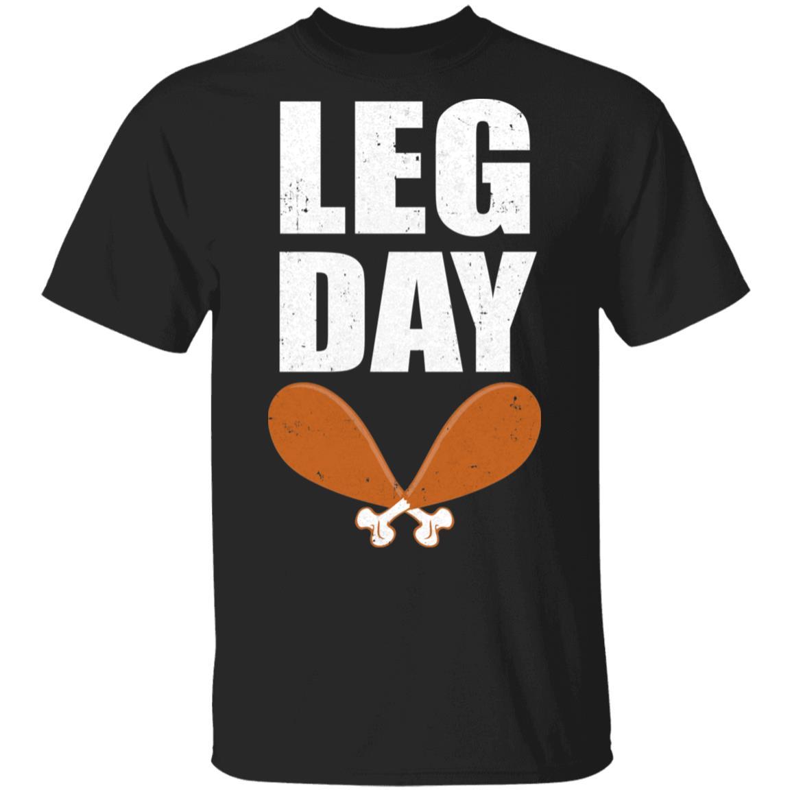 Funny Leg Day Thanksgiving Turkey-T-Shirt & Hoodie-Classic T-Shirt-Black