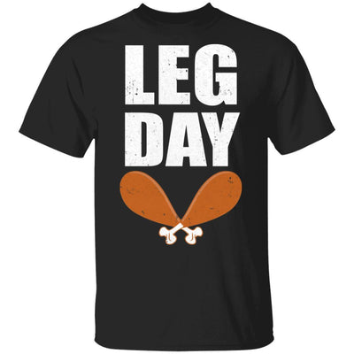 Funny Leg Day Thanksgiving Turkey-T-Shirt & Hoodie-Classic T-Shirt-Black