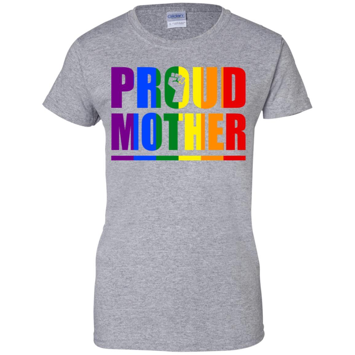 Proud Mother Lesbian Pride Month LGBT-T-Shirt & Hoodie-Women's T-Shirt-Sport Grey