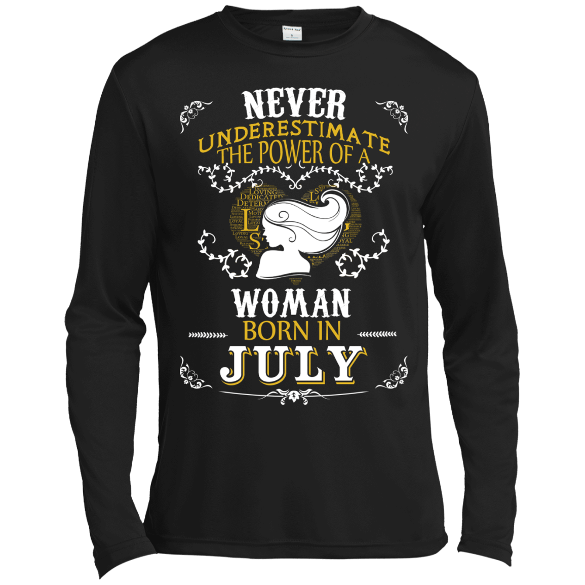 A Woman Born In JULY-T-Shirt & Hoodie-Long Sleeve T-Shirt-Black