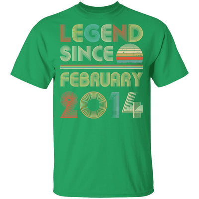 Legend Since February 2014 Vintage 7th Birthday Gifts Youth-Youth Shirt-Youth T-Shirt-Irish Green