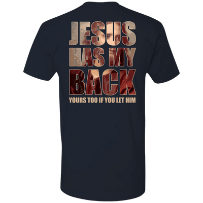 Jesus Has My Back-T-Shirt & Hoodie-Premium T-Shirt-Midnight Navy