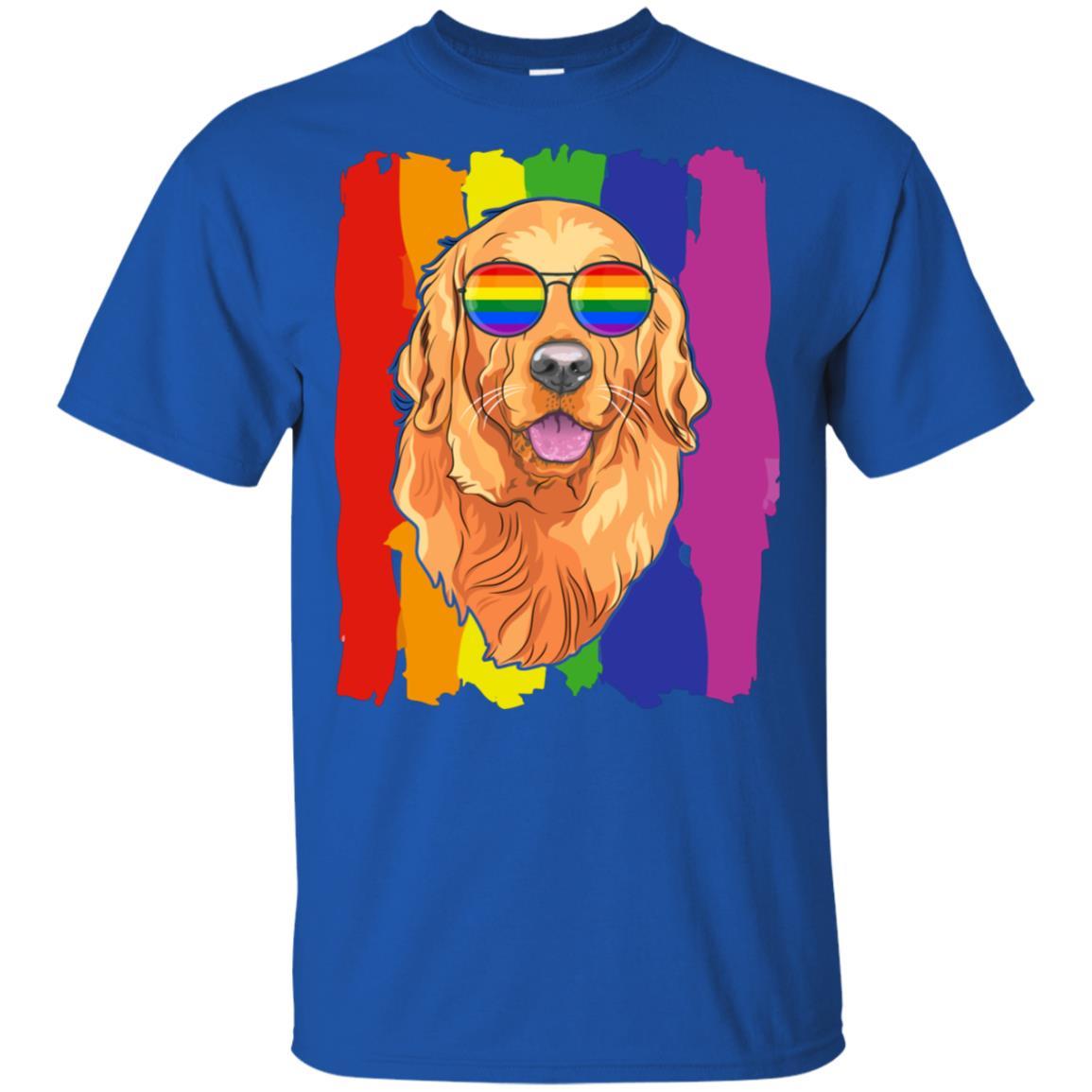 Funny Retrievers Golden LGBT LGBT Pride Gifts-T-Shirt & Hoodie-Classic T-Shirt-Royal