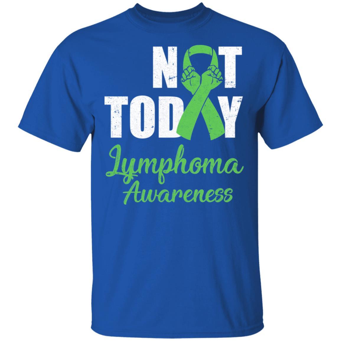 Support Lymphoma Awareness Purple Ribbon Not Today-T-Shirt & Hoodie-Classic T-Shirt-Royal