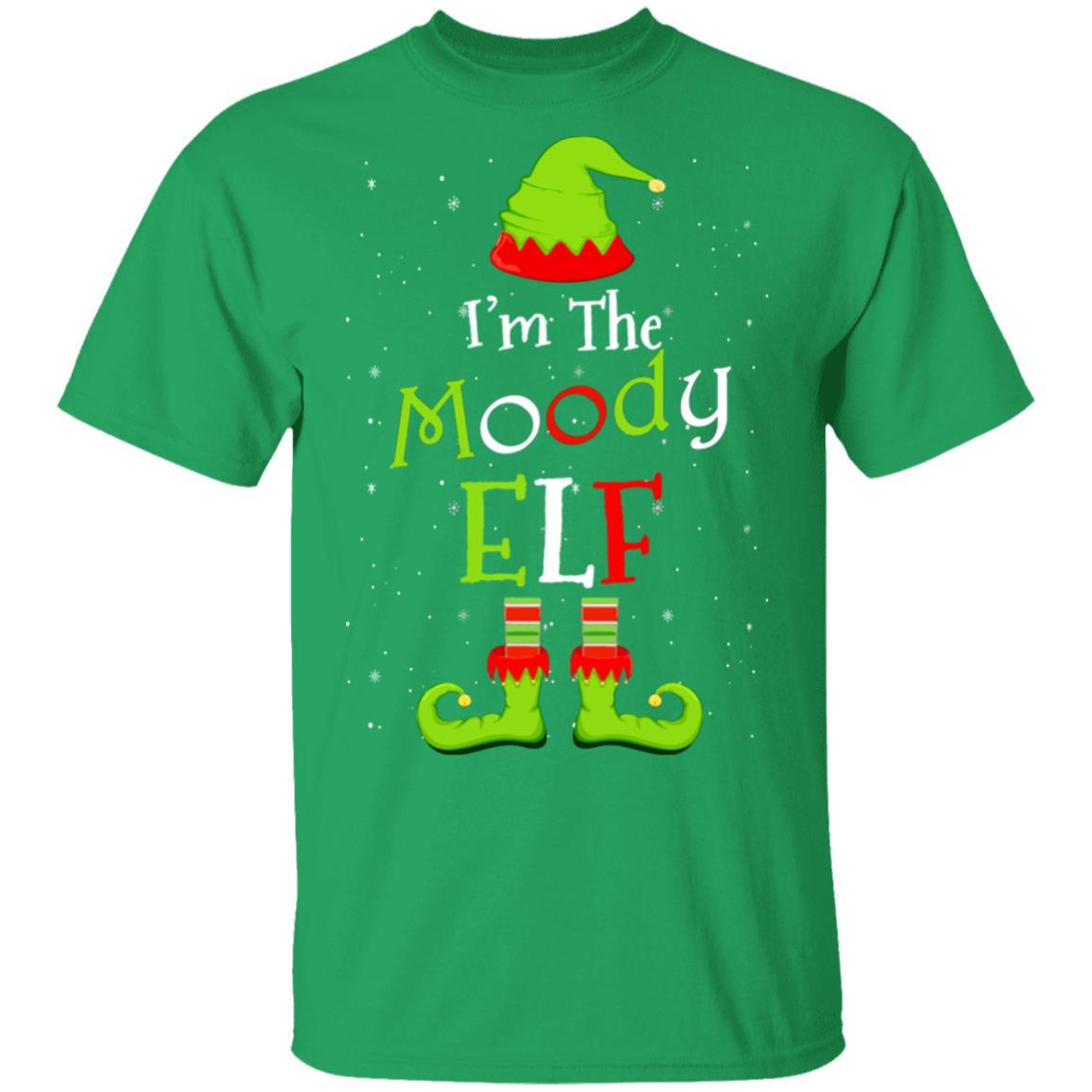 I'm The Moody Elf Family Matching Funny Christmas Group Gift-T-Shirt & Sweatshirt-Classic T-Shirt-Irish Green
