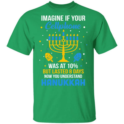 Funny Ugly Hanukkah Chanukah Cellphone Menorah Gifts-T-Shirt & Sweatshirt-Classic T-Shirt-Irish Green