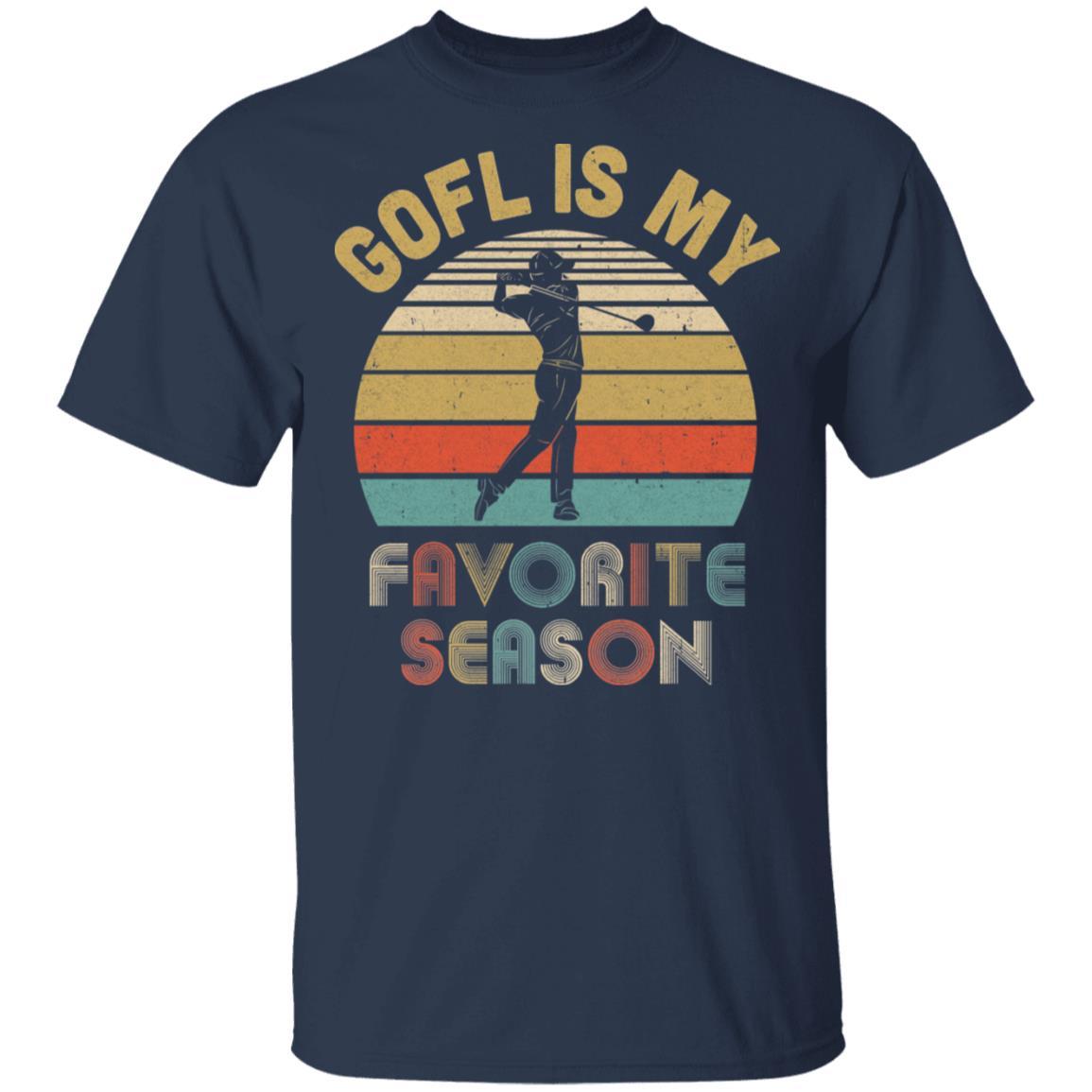 Gofl Is My Favorite Season Vintage-T-Shirt & Hoodie-Classic T-Shirt-Navy