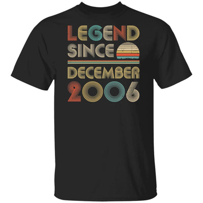 Legend Since December 2006 Vintage 15th Birthday Gifts-T-Shirt & Hoodie-Classic T-Shirt-Black