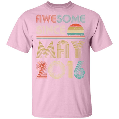 Awesome Since May 2016 Vintage 5th Birthday Gifts Youth-Youth Shirt-Youth T-Shirt-Light Pink