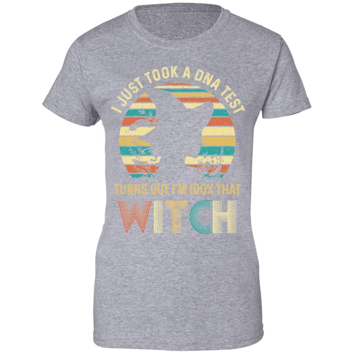 I Just Took A DNA Test Turns Out I'm 100% Percent That Witch-T-Shirt & Tank Top-Women's T-Shirt-Sport Grey