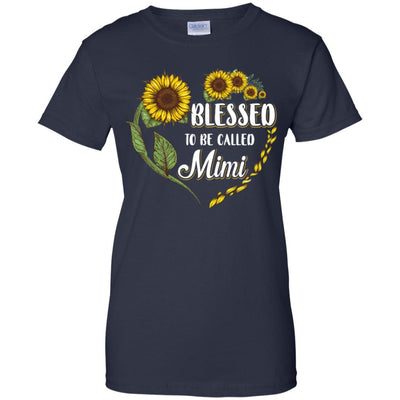 Blessed To Be Called Mimi Sunflower Mothers Day Gift-T-Shirt & Tank Top-Women's T-Shirt-Navy