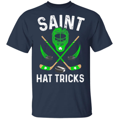 Saint Hat Tricks Leprechaun Lover Hockey St. Patrick's Day-T-Shirt & Hoodie-Classic T-Shirt-Navy