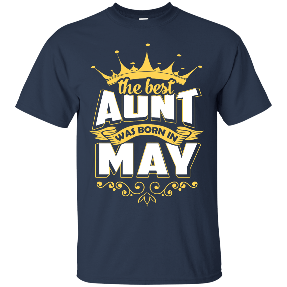 The Best Aunt Was Born In May-T-Shirt & Hoodie-Classic T-Shirt-Navy