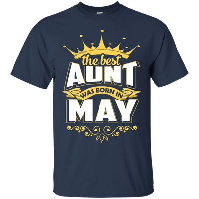 The Best Aunt Was Born In May-T-Shirt & Hoodie-Classic T-Shirt-Navy