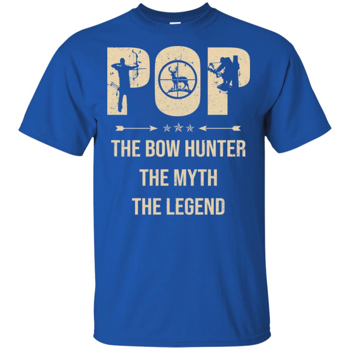 Pop The Bow Hunter The Myth The Legend Funny Hunting-T-Shirt & Hoodie-Classic T-Shirt-Royal