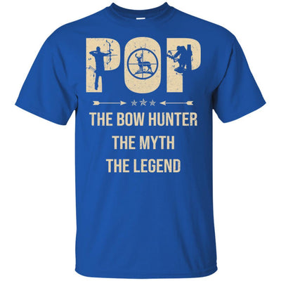 Pop The Bow Hunter The Myth The Legend Funny Hunting-T-Shirt & Hoodie-Classic T-Shirt-Royal
