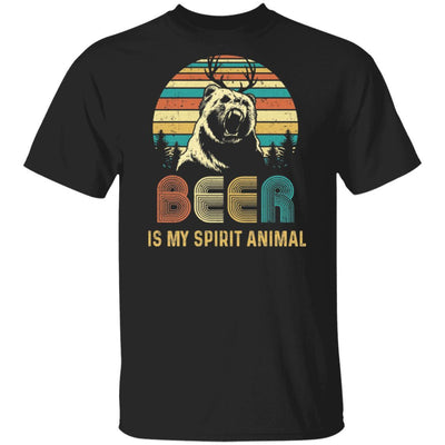 Beer Is My Spirit Animal Vintage Bear Lover Gifts-T-Shirt & Hoodie-Classic T-Shirt-Black