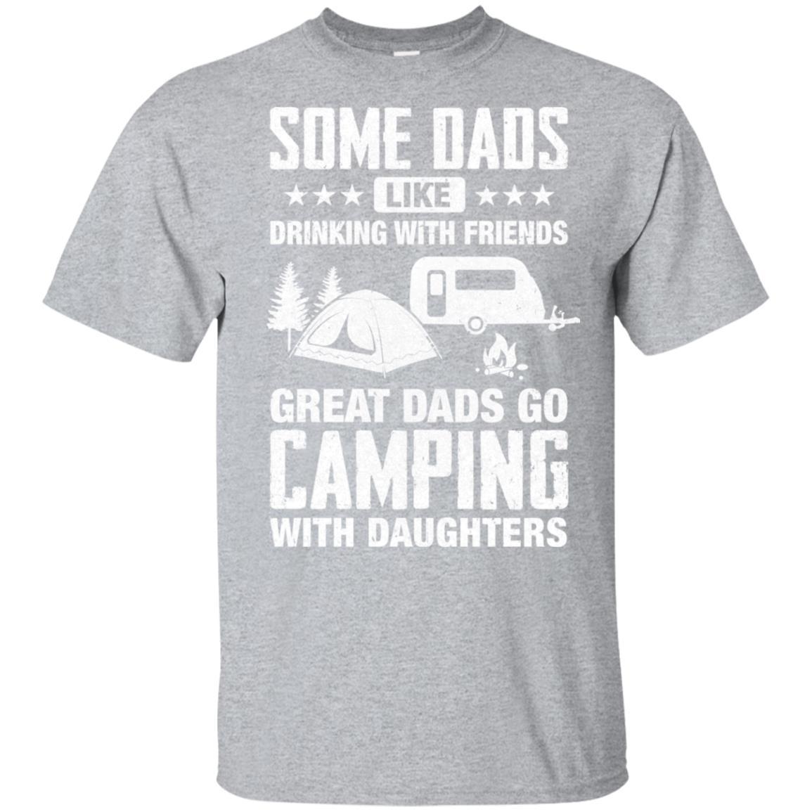 Great Dad Go Camping With Daughters Father Day Gift-T-Shirt & Hoodie-Classic T-Shirt-Sport Grey